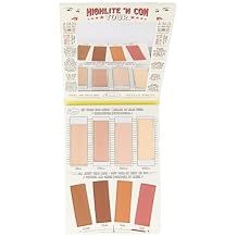 theBalm Highlighting & Makeup Conceal Powders N Contour Palette, Highlighters Shimmer, Matte, Bronzer, Blushes, Multicolor, 0.8 ounces