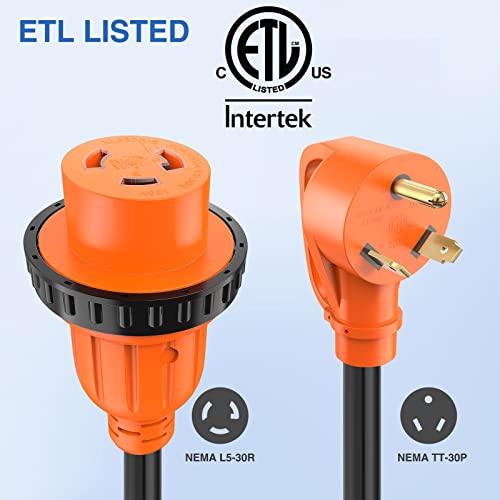 image for Nilight RV Locking Adapter Cord 30 Amp to 30 Amp Pure Copper Heavy Dut