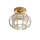 Diseño de montaje semiempotrado y estilo moderno: esta luz de techo de montaje semiempotrado es perfecta para la decoración industrial y de granja, cuenta con una jaula de metal mate con pantalla de cristal, aspecto único que lo hace muy hermoso y elegante. El diseño de montaje empotrado de los accesorios de techo para interiores crea un ambiente cómodo y moderno para su casa. Las luces se reflejarán a través de los cristales para agregar romanticismo a su habitación.