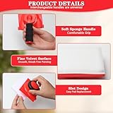 FANGCCC Paint Edger Set – 2 PCS Cutting in Tools for Painting Walls and Ceilings, Paint Pads Edging Tool with Replacement Sponges and Gloves – Perfect for Clean Lines and Smooth Finish - Image 6