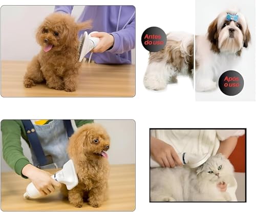 Secador portátil para pelo de cachorro 2 em 1 escova e pente para tosa de pets escova para penteado