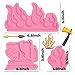 Flame Candy Molds, Set of 3, Silicone Fire Cake Decorating Molds, Axe Feather Arrow Indian Theme Chocolate Baking Tools for Cupcake Topper Cookie Fondant Clay Resin DIY Crafts