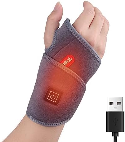 Cordless Heated Wrist Brace - 3 Heat & Vibration Modes For Carpal Tunnel Pain Relief