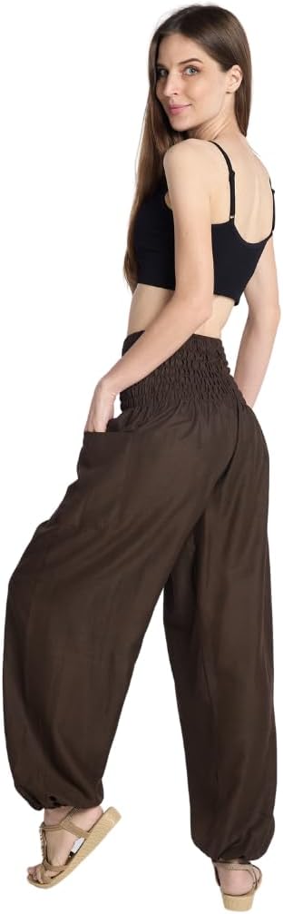 Tranquil Threads High-Waisted Boho Harem Yoga Pants for Women - Image 3