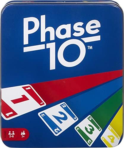 Phase 10 Card Game for Families, Adults and Kids, Challenging & Exciting Rummy-Style Play in a Storage Tin (Amazon Exclusive)