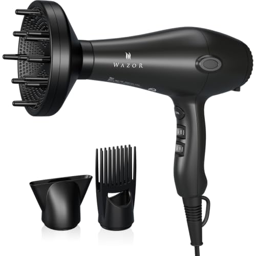 10 Best Hair Dryers With Comb Attachment for Faster, Smoother Styling in 2026 9 WAZOR 1875W Ionic Hair Dryer