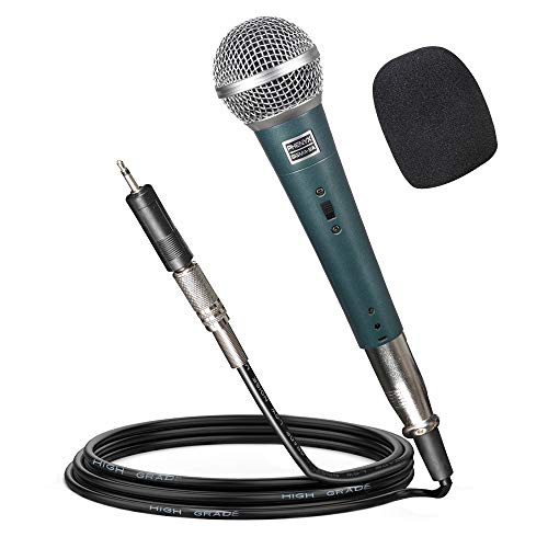 Phenyx Pro Wired Vocal Dynamic Handheld Microphone with XLR Cable, Windscreen, Ideal for Vocal, Studio, Instrument, Recording, Events (Sigma 8A)