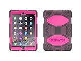 Smoke/Pink Survivor All-Terrain Case + Stand for iPad mini, mini 2, and mini 3