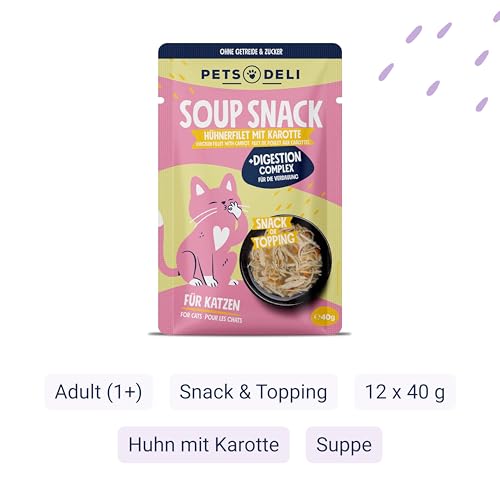 Pets Deli Suppe für Katzen mit Huhn, 12x40g