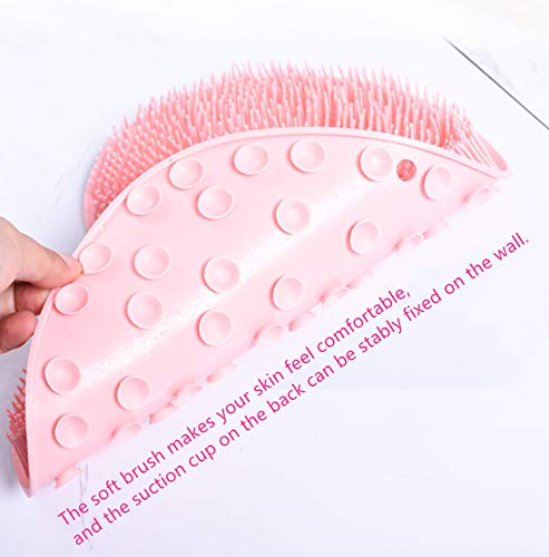 Shower Back Massager Scrubber, Shower Foot Massager Scrubber, Improves Foot Or Back Circulation & Reduces Foot Pain, Non Slip With Suction Cups (Pink) #TOP5