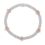 Hip hop Pendant - Iced Out 10mm Miami Cuban Link Chain Charm Choker Necklace Hip Hop Luxury Silver C