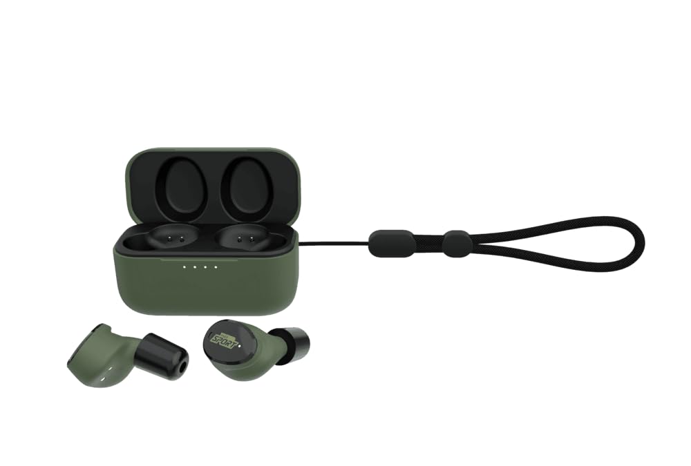 ISOtunes Sport CALIBER EN352 - Auricolari da ripresa: protezione acustica Bluetooth, impermeabile e antipolvere, batteria 13 ore, SNR 32 dB