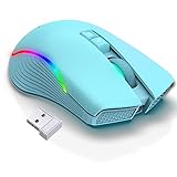 【2,4 GHz drahtlose Verbindung】 Diese Gaming-Maus-Kombination verwendet die fortschrittliche drahtlose 2,4-GHz-Übertragungstechnologie, die mit Plug-and-Play ausgestattet ist verbinden möchten, müssen keine Software installieren. Hinweis: Bitte stellen Sie vor dem Anschließen sicher, dass Tastatur und Maus eingeschaltet sind.