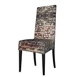 Ajustement polyvalent : la housse de chaise de salle à manger murale en briques usées anciennes est conçue pour s'adapter à une hauteur de dossier de chaise de 46 à 56 cm, une longueur d'assise de 36 à 46 cm et une largeur d'assise de 38 à 50 cm.