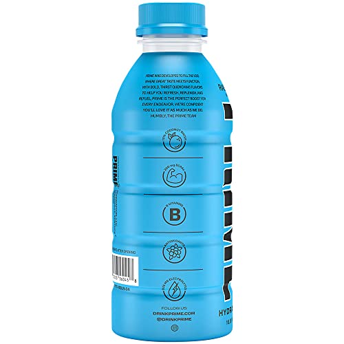 Image of PRIME HYDRATION Blue Raspberry Hydration Drink, 16.9 Fl Oz 500 Ml, Pack Of 1