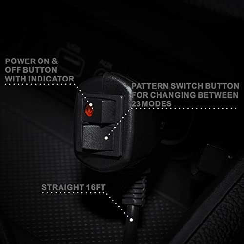 2 In 1 Traffic Advisor Led Amber White Emergency Strobe Light Bar For Trucks Snow Plows Construction Vehicles Safety Warning, Wowtou Car Windshield Rear Window Directional Flashing #TOP6