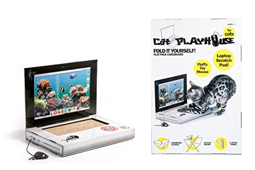 Suck UK Cat Scratching Toy - Novelty Cardboard Laptop