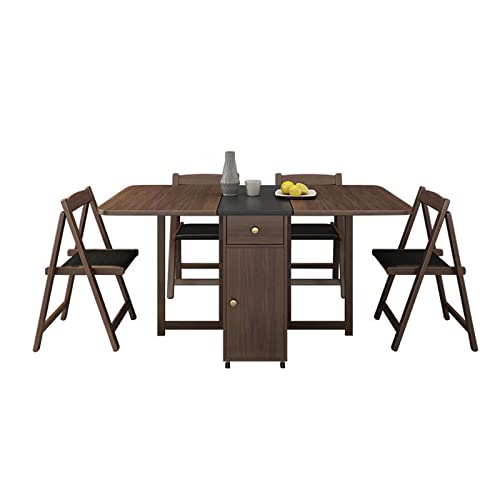 Mesa de comedor plegable con sillas, mesa de isla de cocina, versátil mesa de hojas caídas para pequeños cactos, juego de comedor para cocina y sala de estar