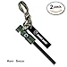 Swiss Safe 5-in-1 Magnesium Ferro Rod Fire Starter Survival Tool - Flint & Steel Striker, Compass, Paracord & Whistle - Emergency Kit for Backpacking, Camping, Hiking - All-Weather - Green, 2-Pack