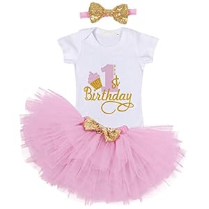 AmzBarley Baby Meisjes Eenhoorn Outfits Tutu Rok Mijn 1e/2e Verjaardag Korte Mouw Rompers Tops Rok Kids Outfit Kleding…