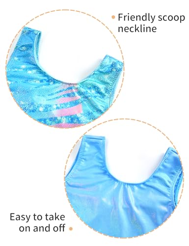 Image of 2 Pack Leotard for Girls Gymnastics Sparkly Sleeveless Unitards