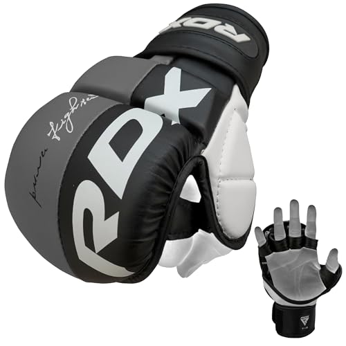 RDX Guanti per arti marziali, arti marziali, muay thai, kickboxing, palmo aperto ventilato, per...