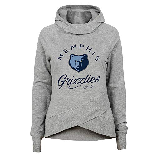 Outerstuff NBA NBA Youth Girls Memphis Grizzlies The Bridge Long Sleeve Funnel Neck Hoodie, Heather Grey, Youth X-Large(16)