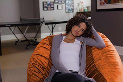 Sofa Sack Bean Bag Chair - Plush, Ultra Soft - Memory Foam Bean Bag Chair with Microsuede Cover - Stuffed Foam Filled Furniture and Accessories for Dorm Room 4 Feet - Tangerine - Thumbnail 4