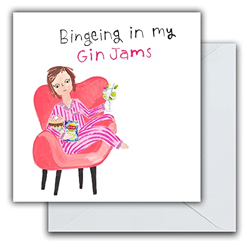 Tarjeta de felicitación humorística de Gin Jams, tarjeta de felicitación de rescate emocional