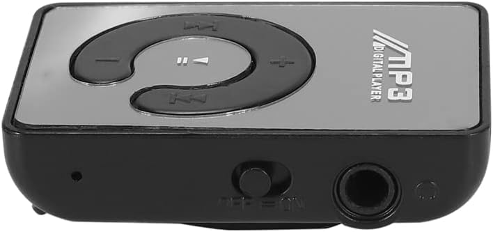 Image of BIGASUO Mini Mirror Clip USB Digital Mp3 Music Player Support 8GB SD TF Card Black, Dark Black