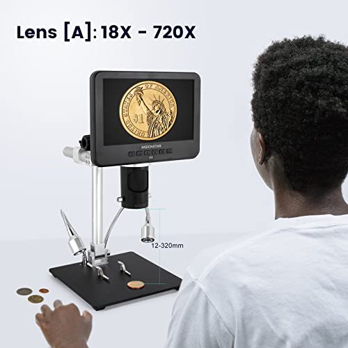 Andonstar Ad246Sm Uhd 2160P Hdmi Digital Microscope For Adults, With 3 Lens Long Object Distance For Pcb Soldering Microscope,Coin Microscope,Biological Microscope Tools,With 32G Card #TOP3