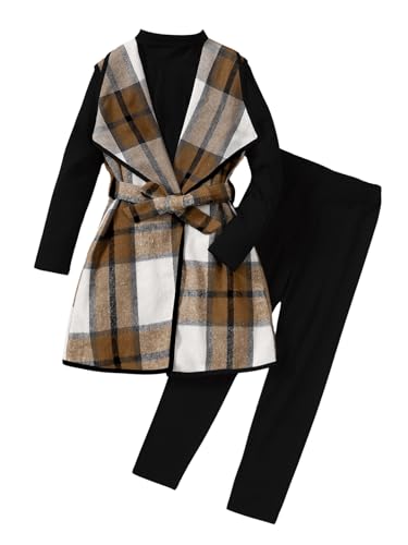 Girl's 3 Piece Plaid Flannel Outfit Set