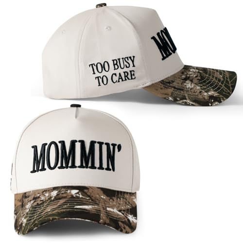 Mommin Trucker Hat for Women-Adjustable Embroidered Mom Baseball Cap Mothers Day Great Gifts for Mom & Women (Camo)
