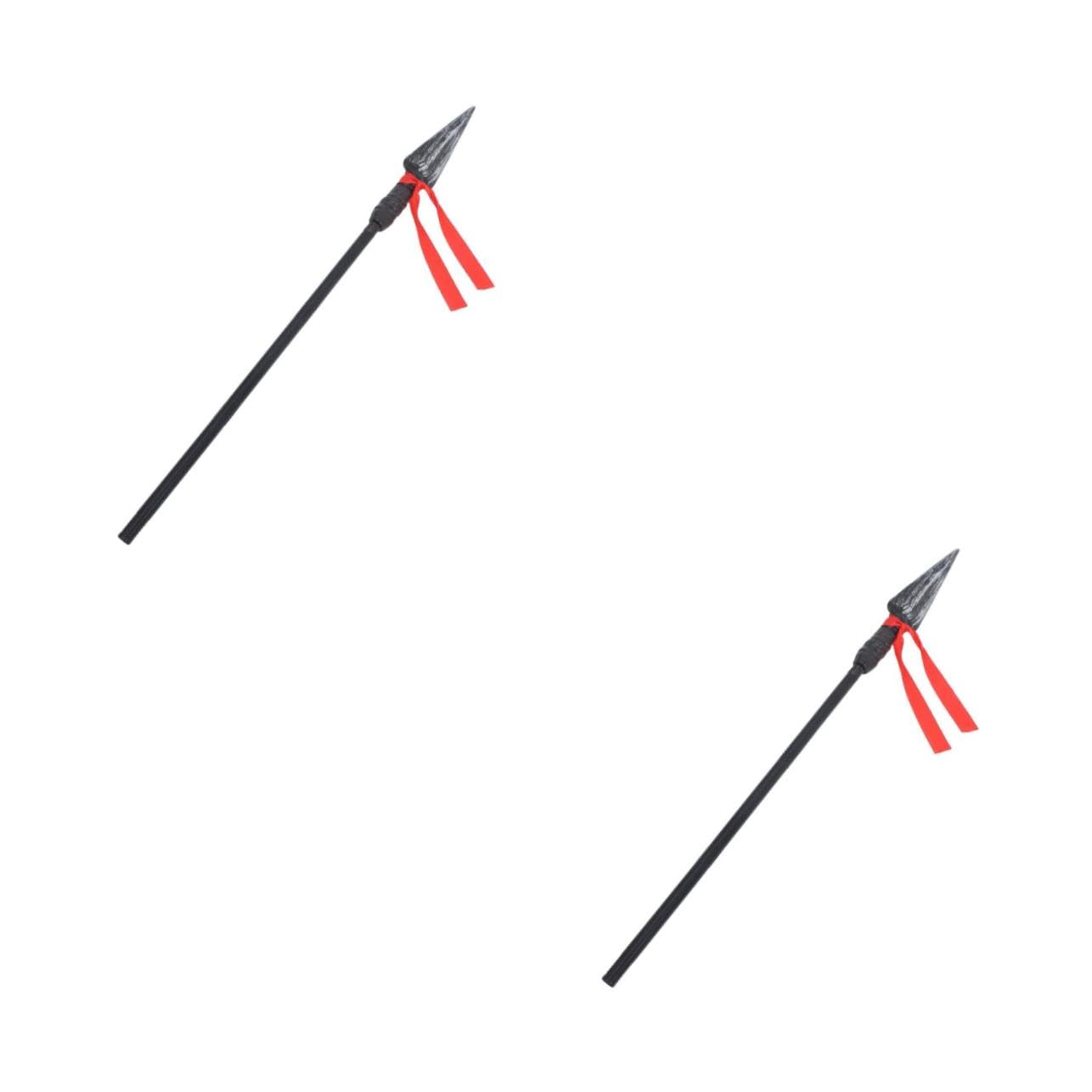 BESPORTBLE 2 Pièces Lance Médiévale Romaine Plastique pour Cosplay Accessoire de Fête et Jeu Interactif pour Halloween et Performances