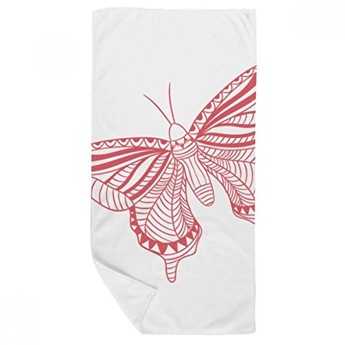 Serviette de bain cerf-volant papillon rose DIYthinker 35x70cm douce - 2