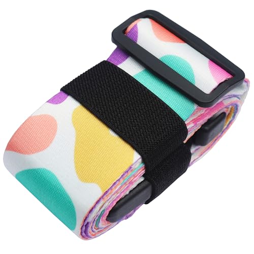 Image of Luggage Straps for Suitcases TSA Approved Easy Pack Organized Suitcase Strap, Luggage Strap, Luggage Belt Strap, Bag Straps for Luggage. Buckle Straps Travel Accessories (Cow Printing)