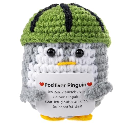 Werfunee Glücksbringer Positive Kartoffel, Pocket Hug Positive Pinguin Strickwolle Positive Kartoffel Deutsch, Positive Mutmacher Geschenke, Gute Besserung Geschenk motivationsgeschenke