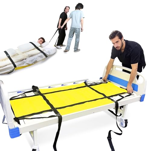 EHUSPU Rapid Patient Evacuation Sheet – Instant Emergency Transfer Solution for Healthcare & Home Use – Supports 330LBS – Universal Single Bed Size (72.8