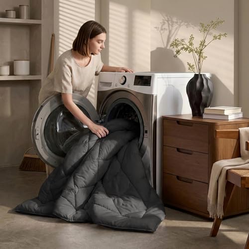 CozyLux Bettdecke 240x260 cm Grau für 4 Jahreszeiten – Ansicht 6