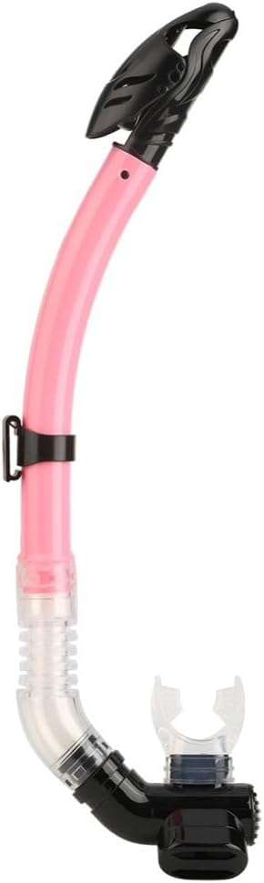 Full Dry Snorkel with Silicone Mouthpiece, Easy Breathing Swimming and Diving Tube with Rotatable Buckle, Durable PVC Snorkel for Pool, Snorkeling and Open Water Use
