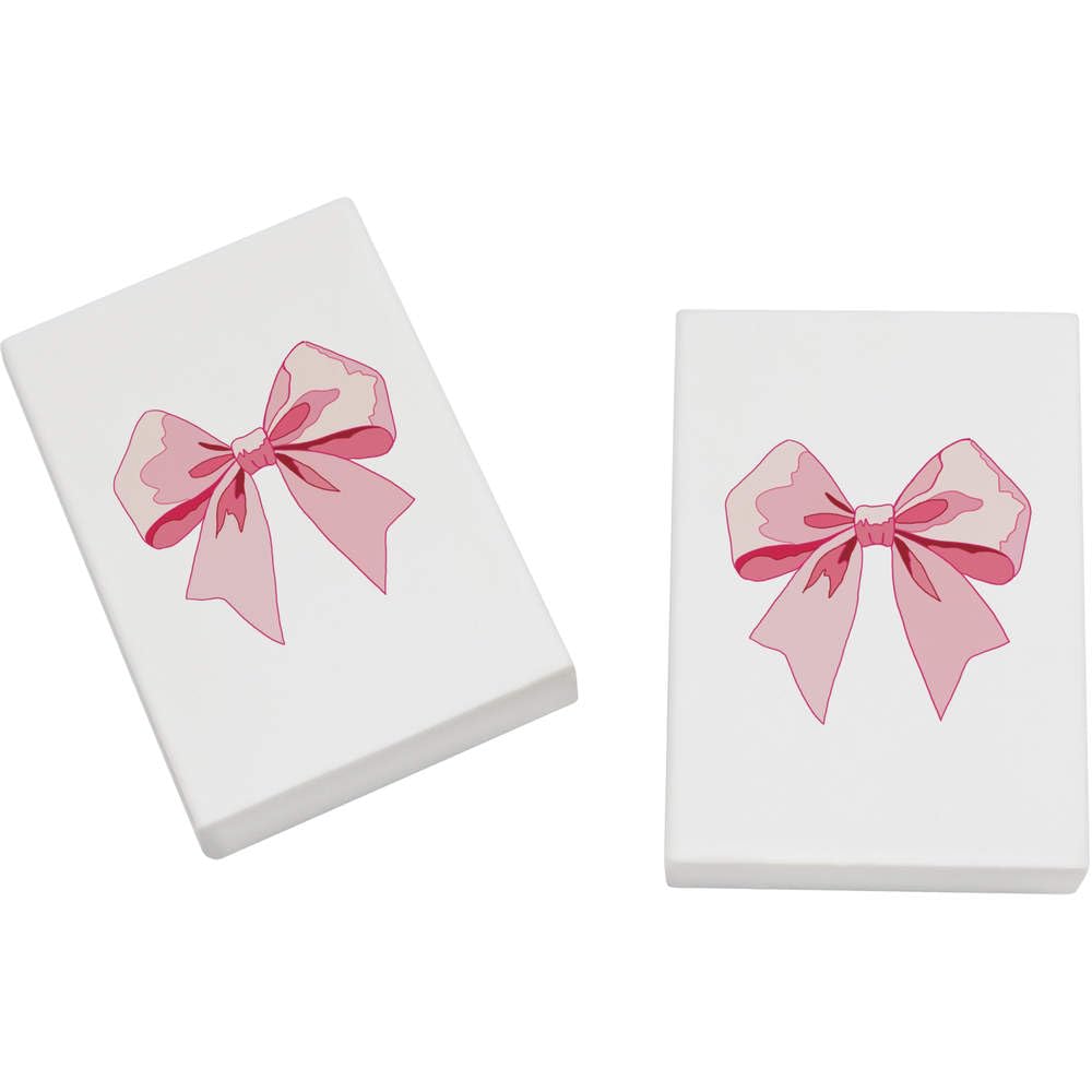 Azeeda 2 x 45mm 'Pink Bow' Erasers/Rubbers (ER00046718)