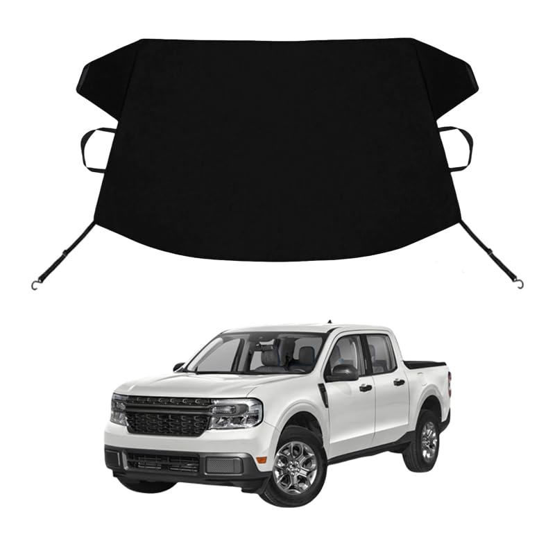 Image of Maverick Custom Windshield Cover for Ice and Snow Fo-rd Maverick Heavy Duty 600D Oxford Fabric Windshield Protector Fit Waterproof Hail Frost Cover Winter Car Accessories
