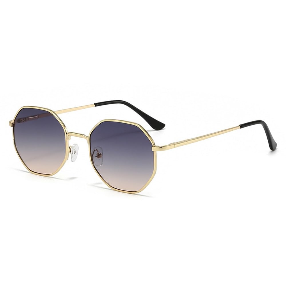 Gafas de sol modernas para mujer, gafas de sol octogonales para hombre, montura con lentes anti-UV400.