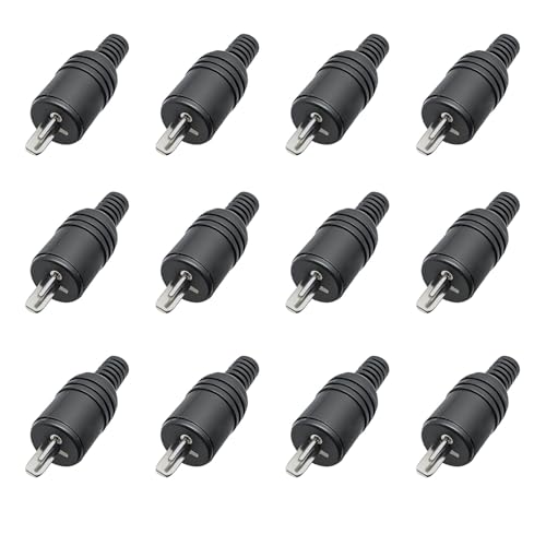 12 Piezas Conectores DIN Altavoz, Conectores DIN 2 Pines para Altavoces HiFi con Terminales de Tornillo, Conector de Cable Macho, Instalación Fácil sin Soldadura, Accesorios Audio para Sistemas Sonido - imagen 7