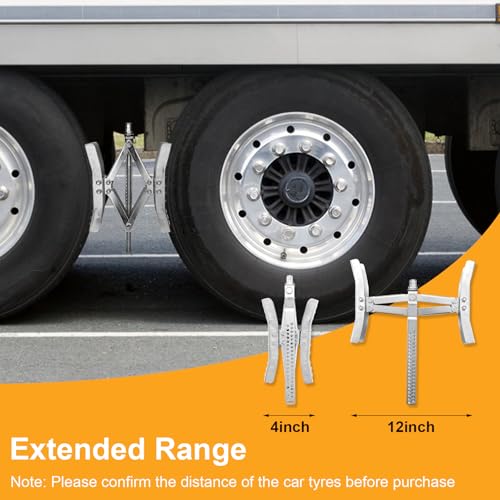 Image of RV Wheel Chock Stabilizer, Rotatable Wheel Chocks for RV 2 Pack, 4-12 Inch Camper Wheel Chock Stabilizer Scissor for Travel Trailers, RV Wheel Stabilizer with 2 Locks and Ratchet.