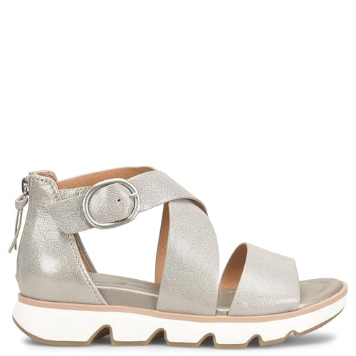 Mackenna Leather Sandal in Silver