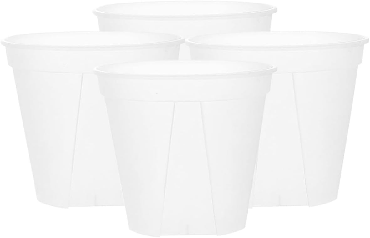 4pcs Round Root Control Nursery Pots 24cm Diameter Thickened Plastic Flower Planter Suitable for Orchid and Rose Seedling Planting