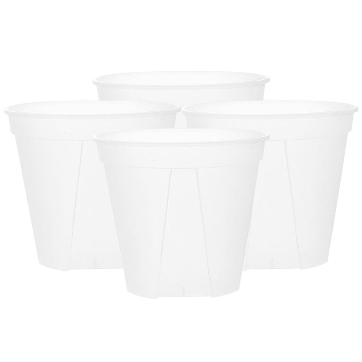 VICASKY 4 Stück Blumentopf Durchsichtig 25cm aus Kunststoff Runde Pflanztöpfe mit Einfachem Design und Stapelbar für Garten und Zimmerpflanzen