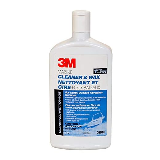 3M Marine One Step Cleaner and Liquid Wax 09010E, 32 oz