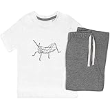 Juego de pijama para niños que incluye un acogedor top de manga corta y pantalones a juego